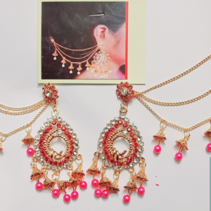 Earrings With Hair Chain